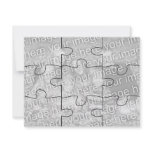 Customizable Photo "Mock" Puzzle Card-9 pieces Custom Announcement
