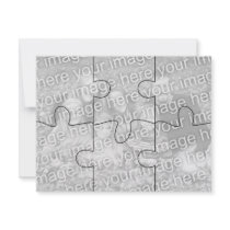 Customizable Photo Puzzle Greeting Card-6 pieces invitations by malibuitalian Customizable Photo Puzzle Greeting Card-6 pieces invitations