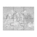Customizable Photo Puzzle Greeting Card - 6 pieces postcard
