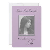 Customizable Photo Remembrance / Funeral invitation