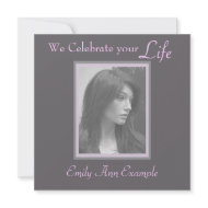 Customizable Photo Remembrance / Funeral invitation