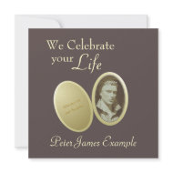 Customizable Photo: Wake / (Living) Funeral invitation