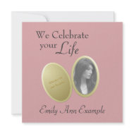 Customizable Photo: Wake / (Living) Funeral invitation