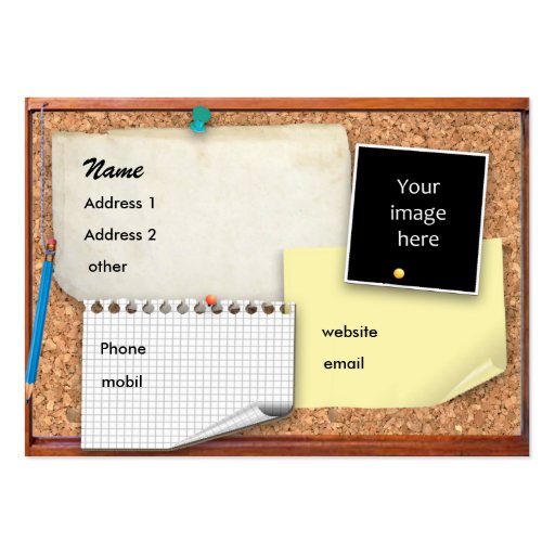 Customizable Pinboard Business Card Template