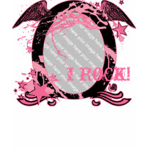 Customizable Pink & Black Rocker Photo T-shirt by trendyteeshirts Customizable Pink & Black Rocker Photo T-shirt