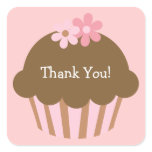 Customizable Pink Cupcake Sticker