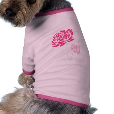 Customizable Pink Flower pet clothing