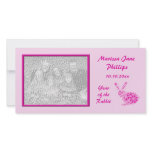 Customizable Pink Flower Rabbit Photocard Photo Card