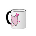 Customizable Pink Heart Favors mug
