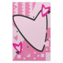 Customizable Pink Heart Stationery stationery