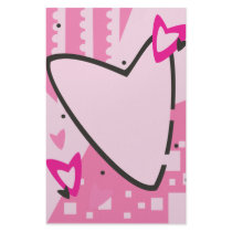 Customizable Pink Heart Stationery