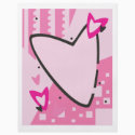 Customizable Pink Heart Stationery flyers by valentinesgifts Customizable Pink Heart Stationery flyers