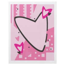Customizable Pink Heart Stationery Personalized Flyer