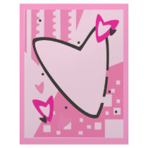 Customizable Pink Heart Stationery Letterhead