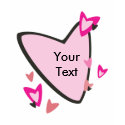 Customizable Pink Heart T-shirt shirt