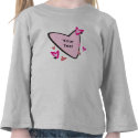 Customizable Pink Heart T-shirt shirt