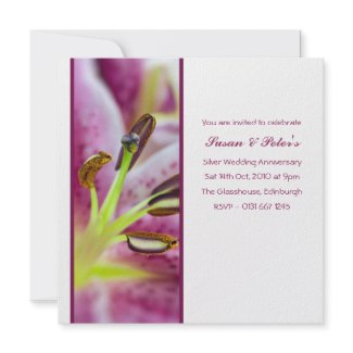 Customizable Pink Lilly Invitation invitation