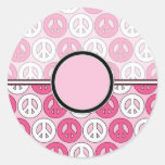 Customizable Pink Peace Symbol Card (2) Sticker
