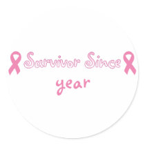 Customizable Pink Ribbon Sticker