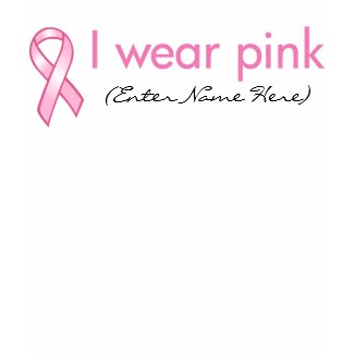 Customizable Pink Ribbon T-Shirt shirt