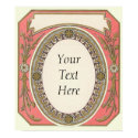 Customizable Pink Vintage Border Poster posters
