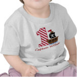 Customizable Pirate First birthday shirt one year