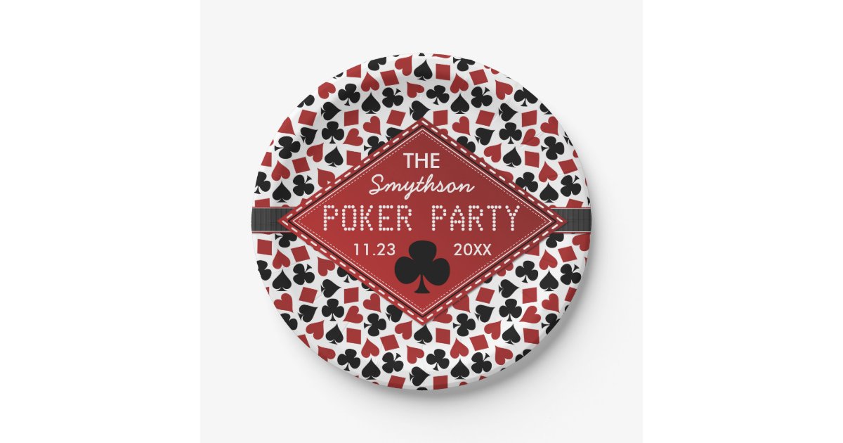 Casino paper plates