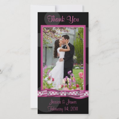 Customizable Polka Dot Photocard Photo Card Template