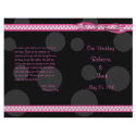 Customizable Polka Dot Wedding Program flyers