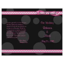 Customizable Polka Dot Wedding Program flyers by wasootch Customizable Polka Dot Wedding Program flyers