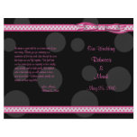 Customizable Polka Dot Wedding Program Flyer