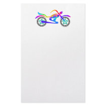 Customizable Pop Art MOTORCYLE Stationery