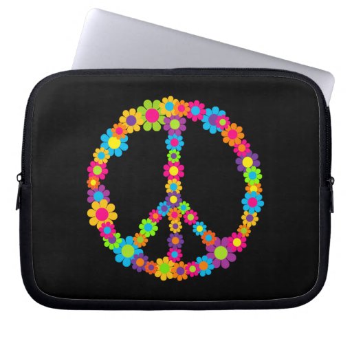 Customizable Pop Flower Power Peace Computer Sleeves