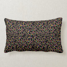 Customizable Pop Flower Power Peace Pillow