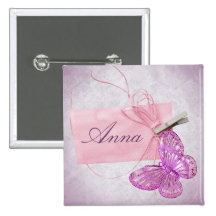 Customizable Pretty Pink Butterfly Design