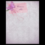 Customizable Pretty Pink Butterfly Design Letterhead
