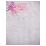 Customizable Pretty Pink Butterfly Design letterhead