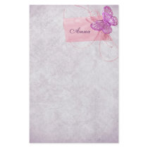 Customizable Pretty Pink Butterfly Design Custom Stationery