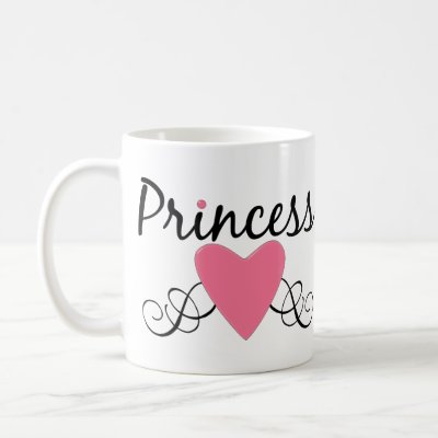CUSTOMIZABLE Princess Heart Coffee Mugs