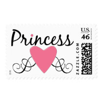 CUSTOMIZABLE Princess Heart postage by naturetees CUSTOMIZABLE Princess Heart postage