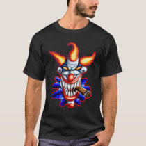 clown, clowns, evil, psycho, circus, big, top, cigar, darkside, characters, T-shirt/trøje med brugerdefineret grafisk design