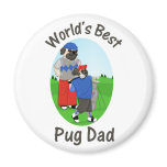 Customizable Pugs Golfing Tees, Gifts - Dad's Day Magnet
