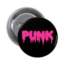 Customizable "Punk" Pink Drip Font Button buttons