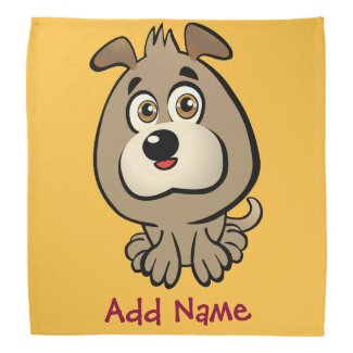 Customizable Puppy Cartoon Bandana