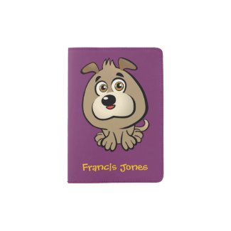 Customizable Puppy Cartoon Passport Holder