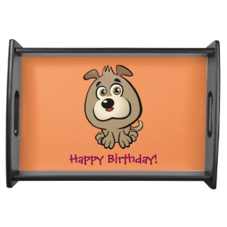 Customizable Puppy Cartoon Serving Tray