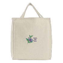 Customizable Purple Butterfly Tote Bag embroidered bags