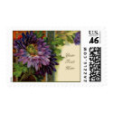 Customizable Purple Flower Card Stamps by vintagegiftmall Customizable Purple Flower Card Stamps