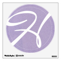 Customizable Purple Monogram Wall Decal wall decals