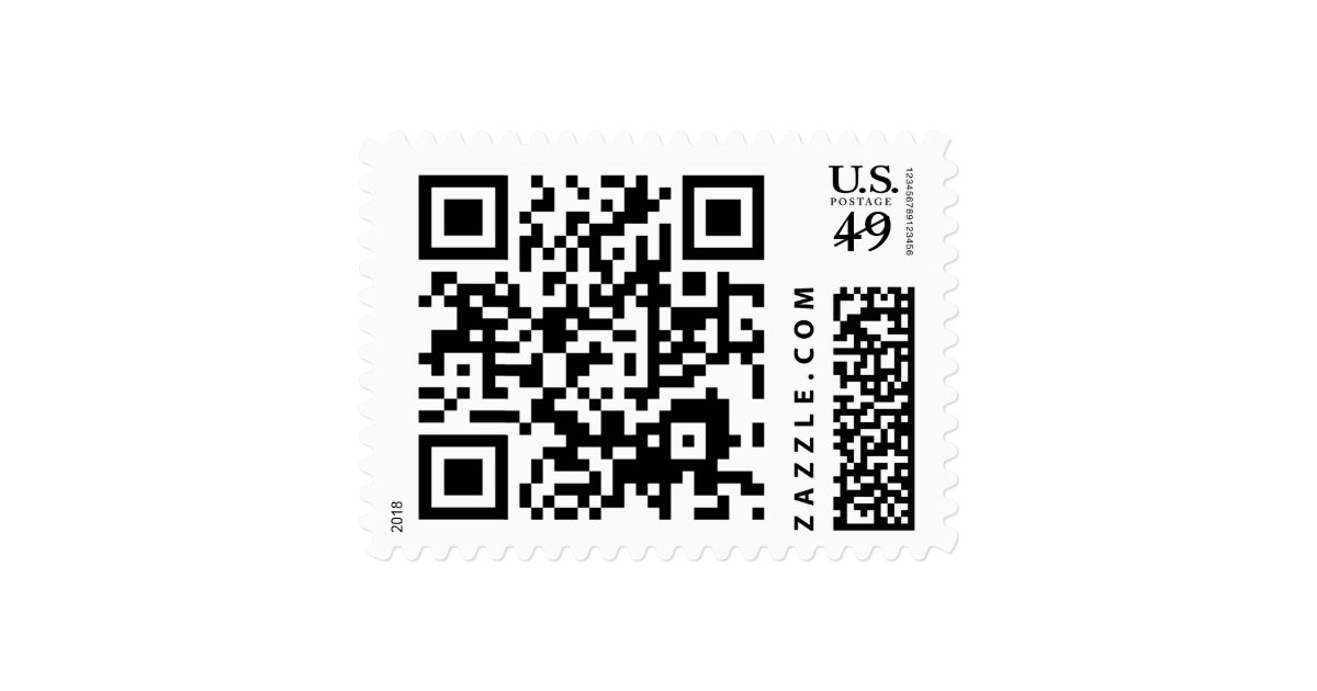 customizable QR code Postage Stamp Zazzle